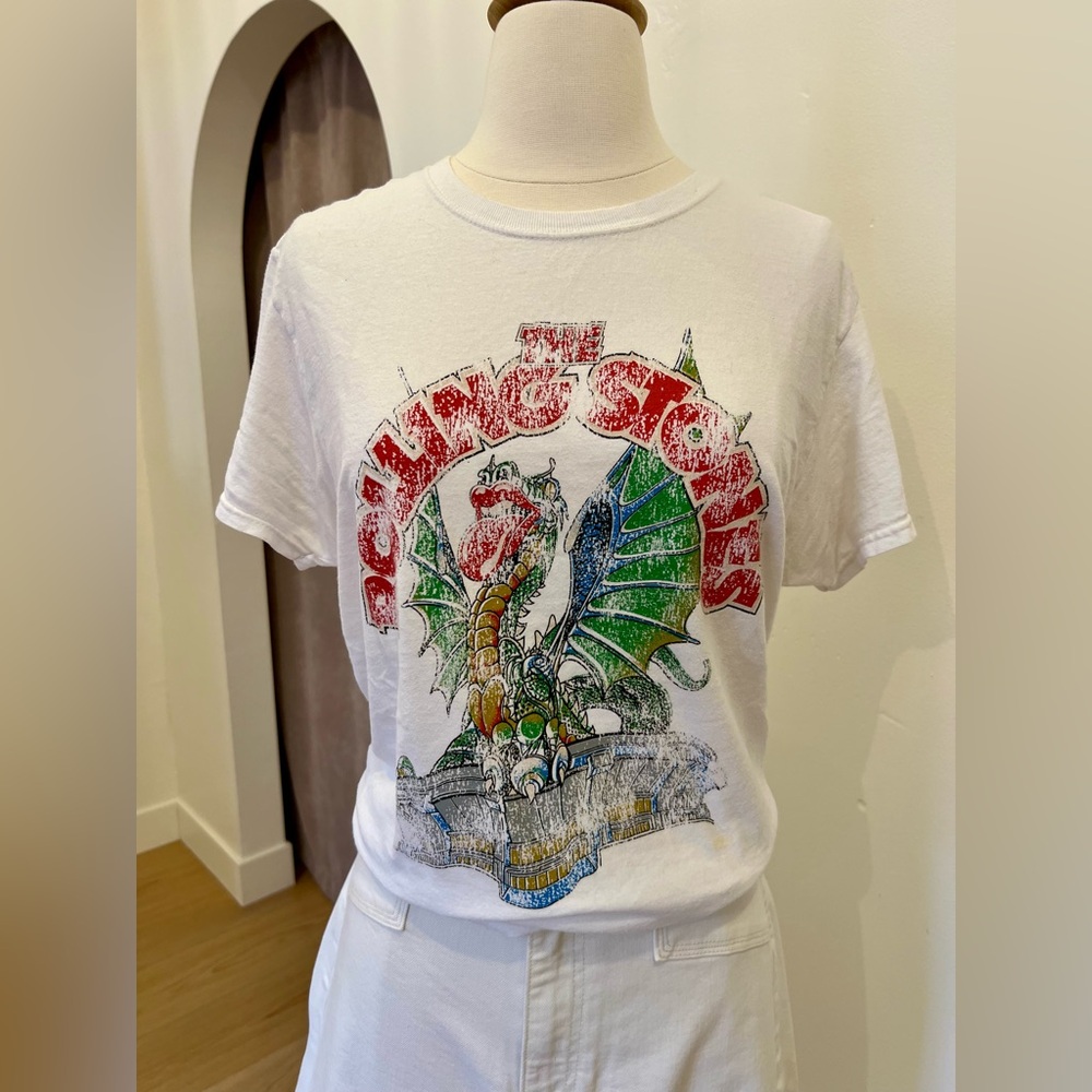 Vintage Rolling Stones White Graphic Tee